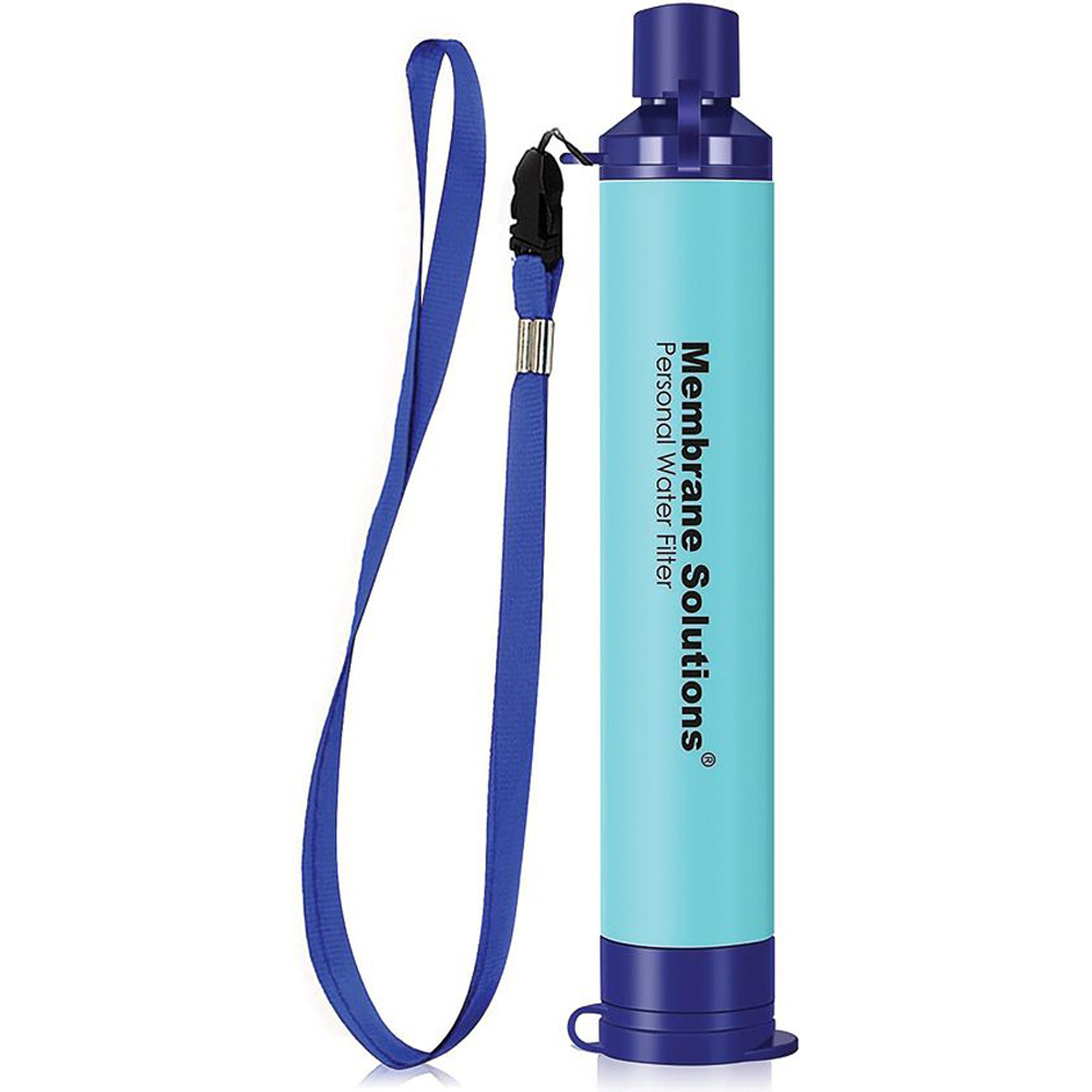 Сламка филтър за пречистване на вода Membrane Solutions Water Filter Straw Blue 1