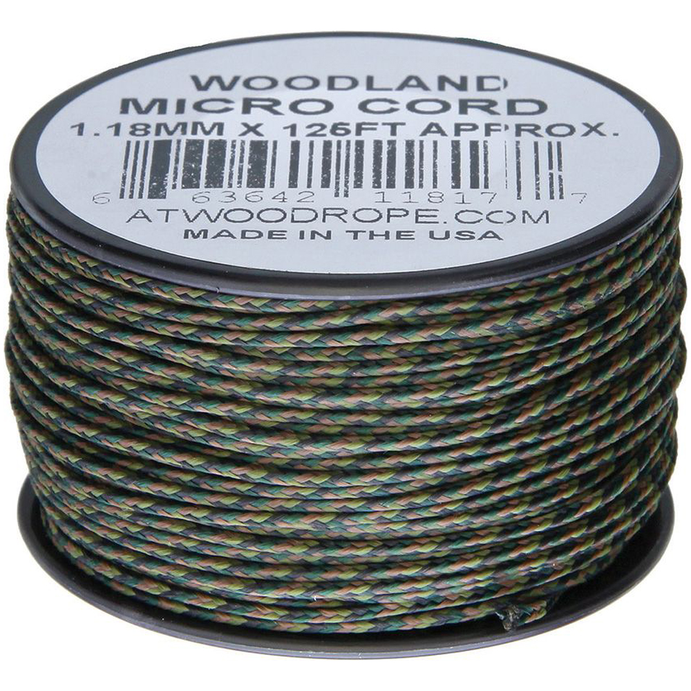 Плетено влакно Atwood Rope Micro Cord 125 ft Woodland 1