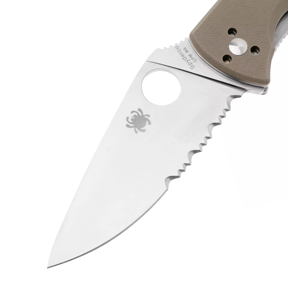 Spyderco Tenacious CPM-M4 Satin Combo Brown G10 C122GBNM4PS 4