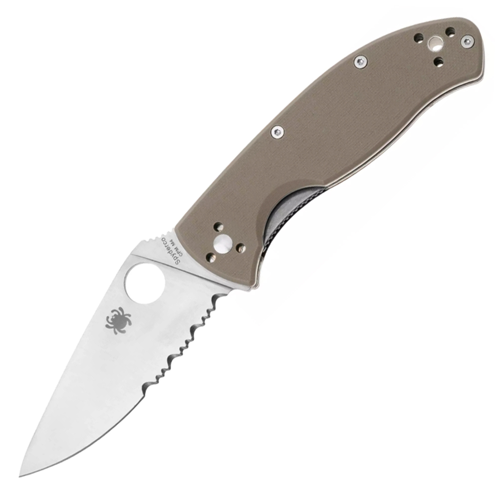 Spyderco Tenacious CPM-M4 Satin Combo Brown G10 C122GBNM4PS 1