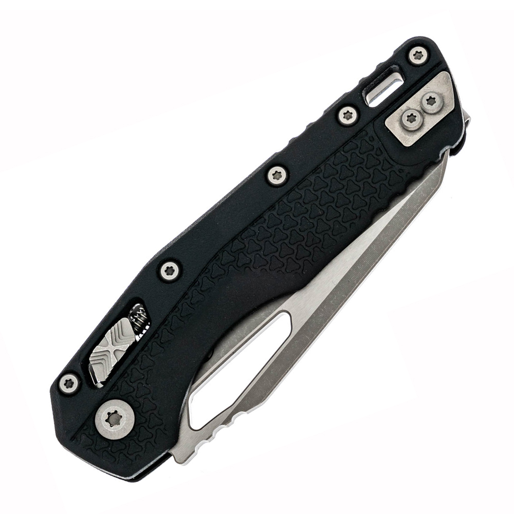 Microtech MSI RAM-LOK Manual Bohler M390MK Apocalyptic Modified Sheepsfoot Plain Blade Black Injection Molded Polymer 210T-10APPMBK 3