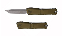 Microtech Combat Troodon Gen III AUTO OTF M390 Tanto Apocalyptic Stonewashed OD Green Aluminum Handles 1144-10APOD