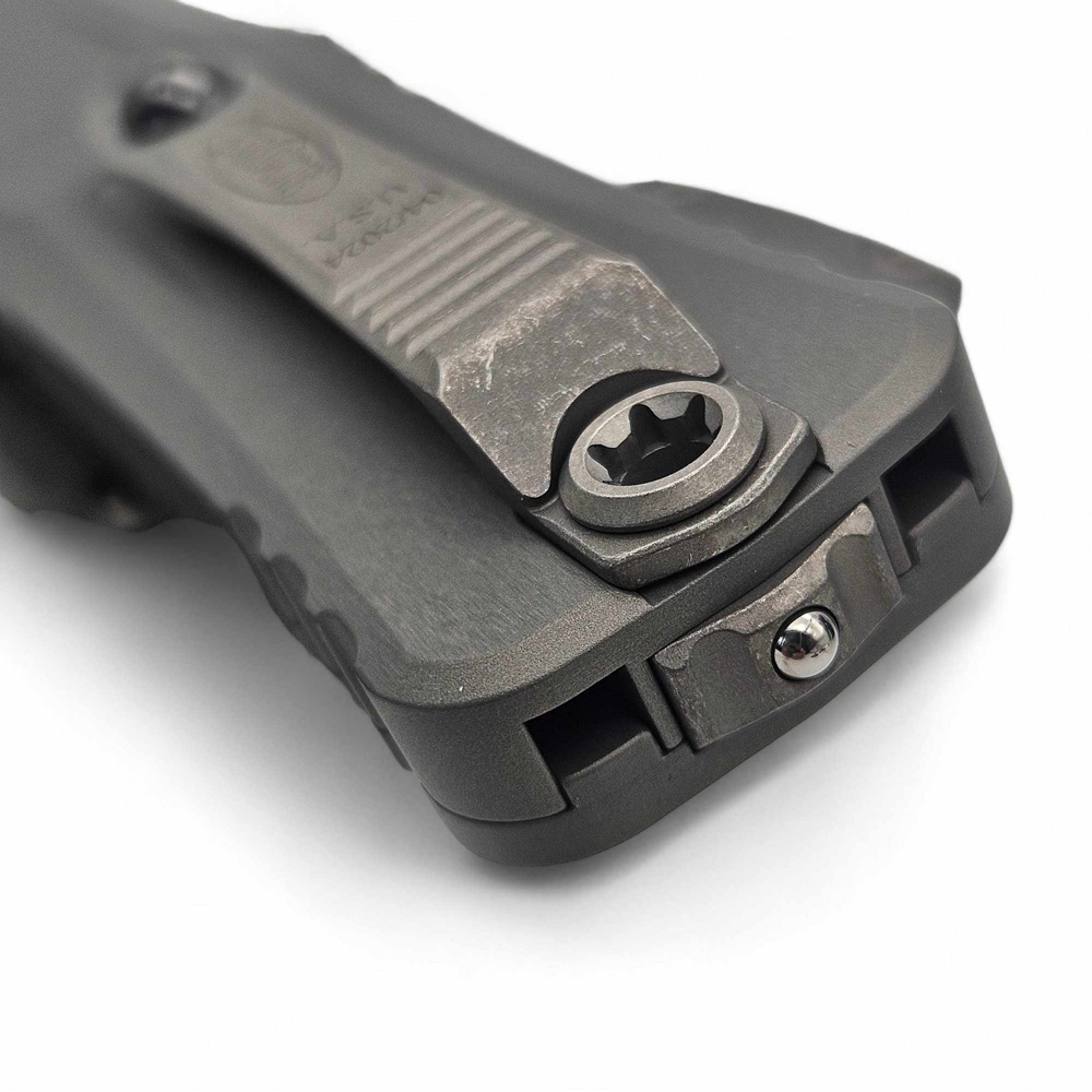 Microtech Combat Troodon Gen III AUTO OTF M390 Apocalyptic Single Edge Natural Clear Aluminum Handles 1143-10APNC 10