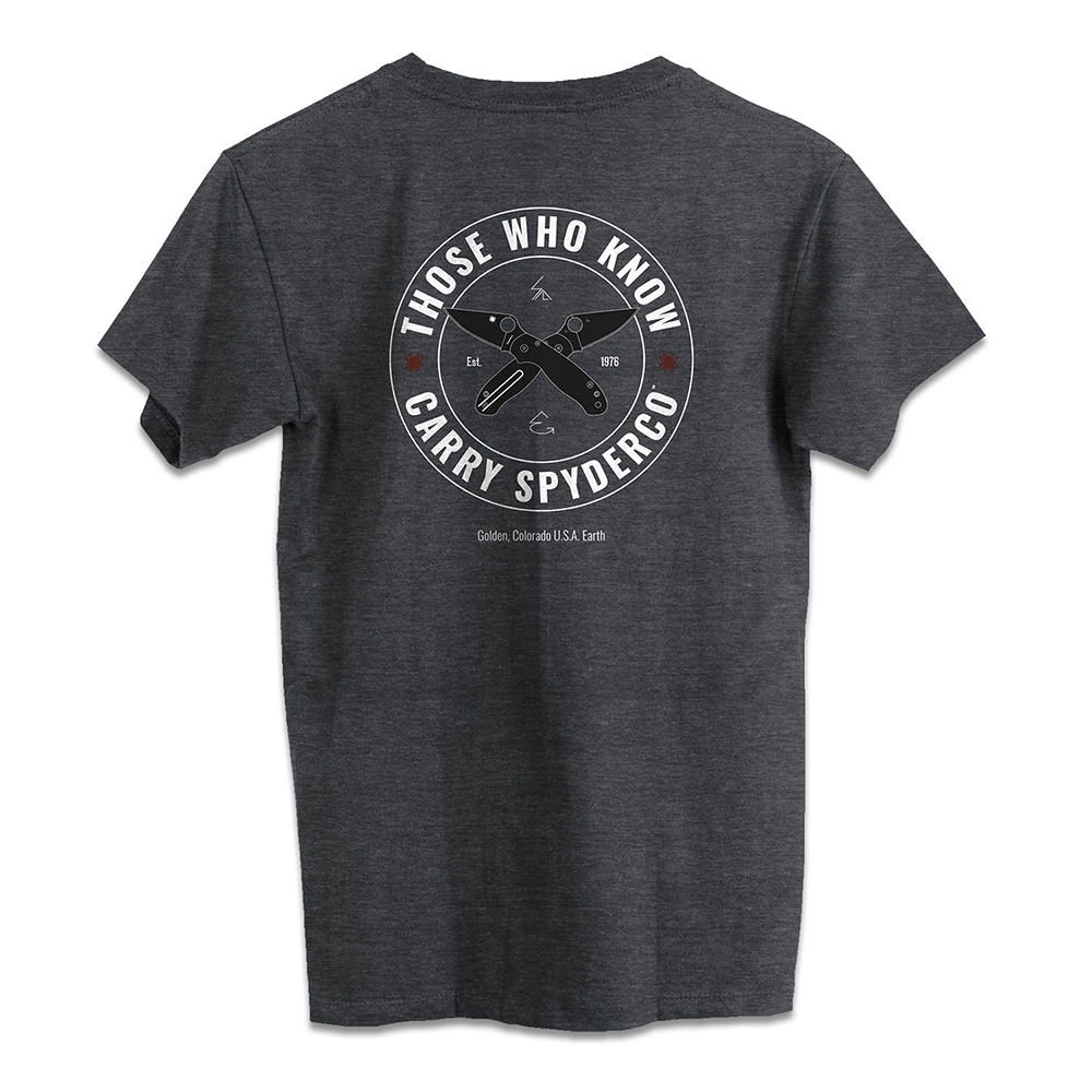 Тениска Spyderco Those Who Know T-Shirt Dark Gray TS01HDG 2