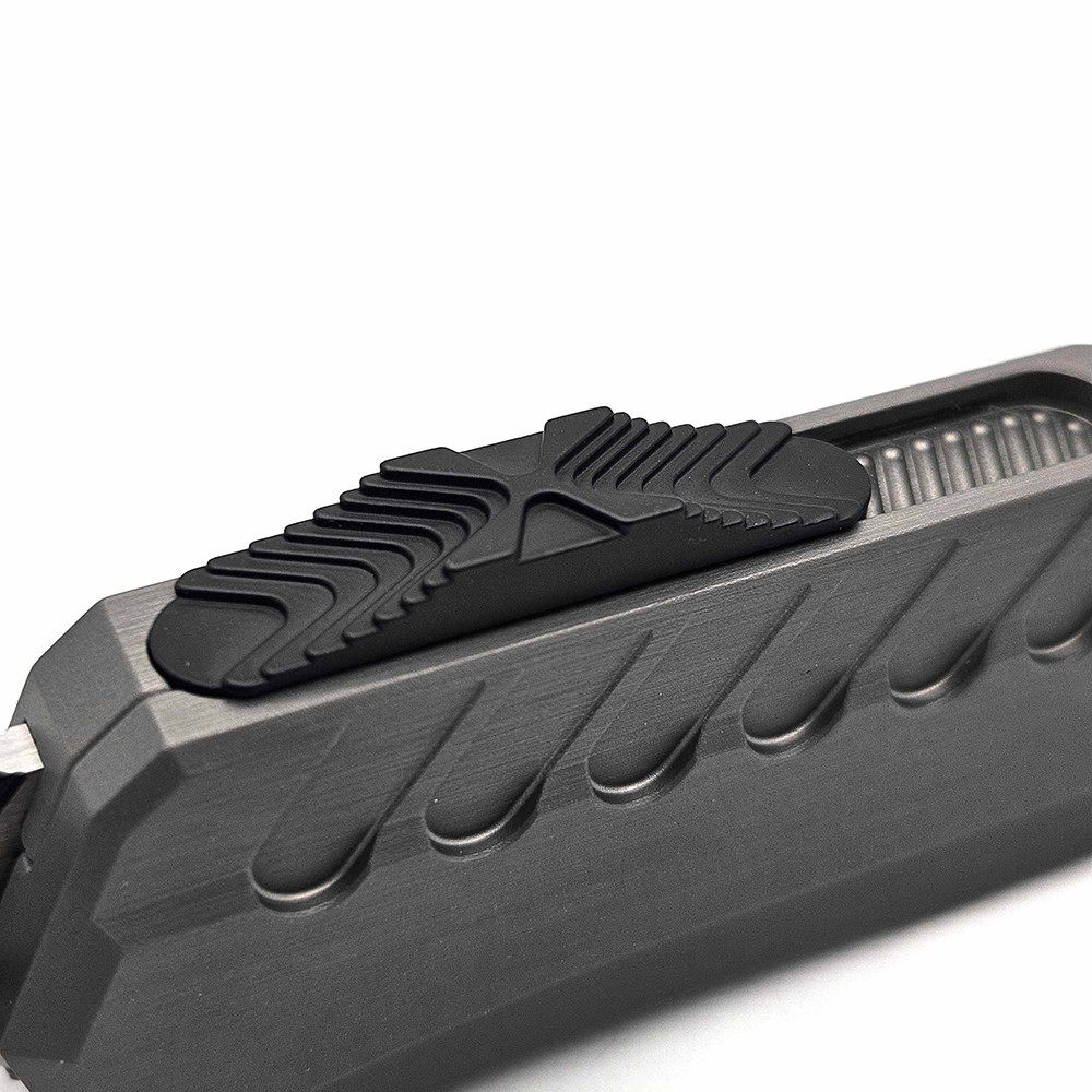 Microtech Cypher II D/E Black Full Serrated  Natural Clear 1242-3NC   5