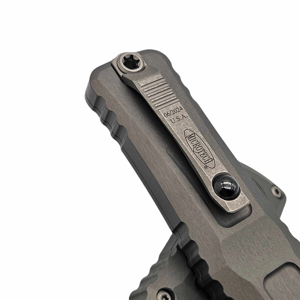 Microtech Combat Troodon Gen III AUTO OTF M390MK Apocalyptic Full Serrated Dagger Natural Clear Aluminum Handles 1142-12APNC 5