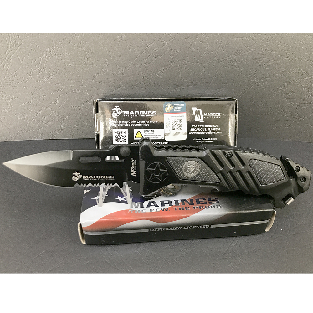 USMC A1023BK Rescue Assisted Opening Part Serrated 4