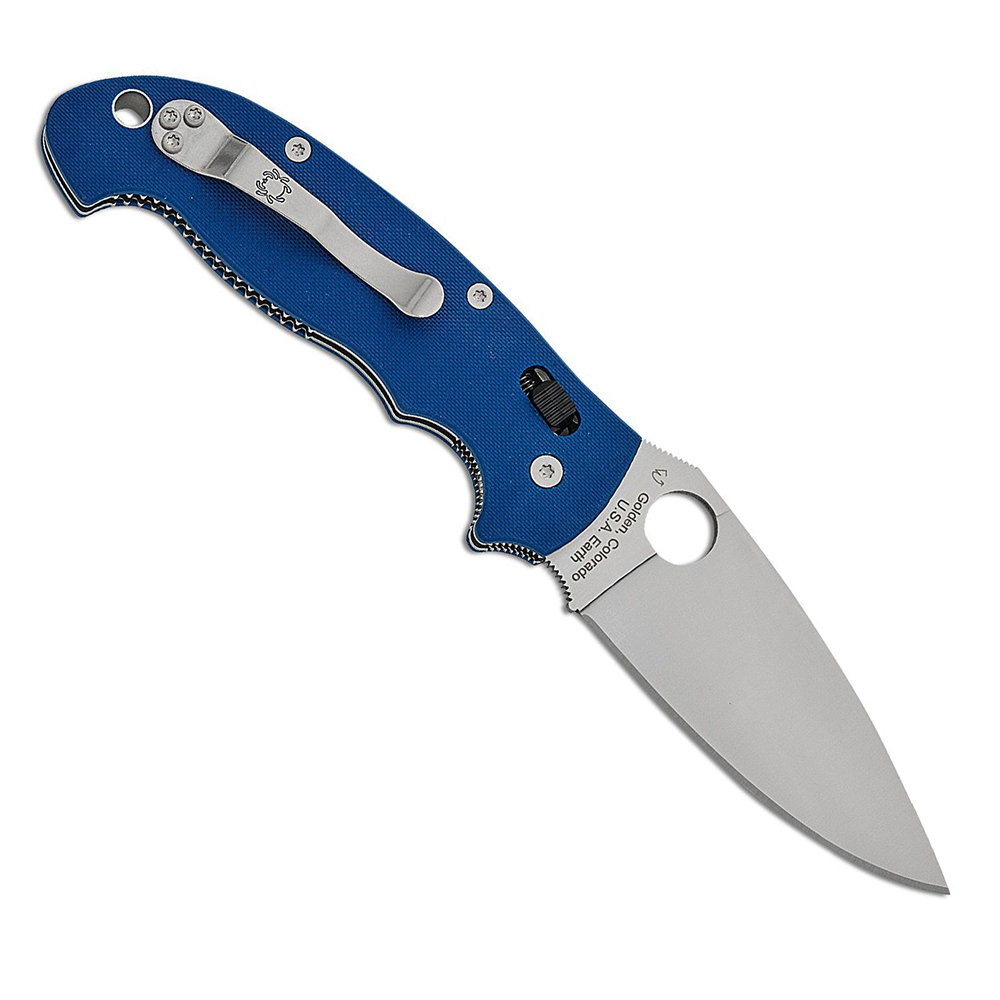 Spyderco Manix 2 XL CPM-SPY27 Satin Plain Cobalt Blue C95GPCBL2 2