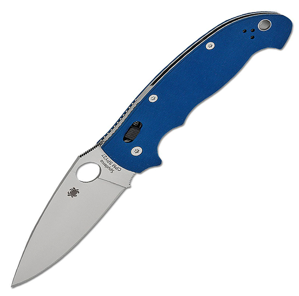 Spyderco Manix 2 XL CPM-SPY27 Satin Plain Cobalt Blue C95GPCBL2 1