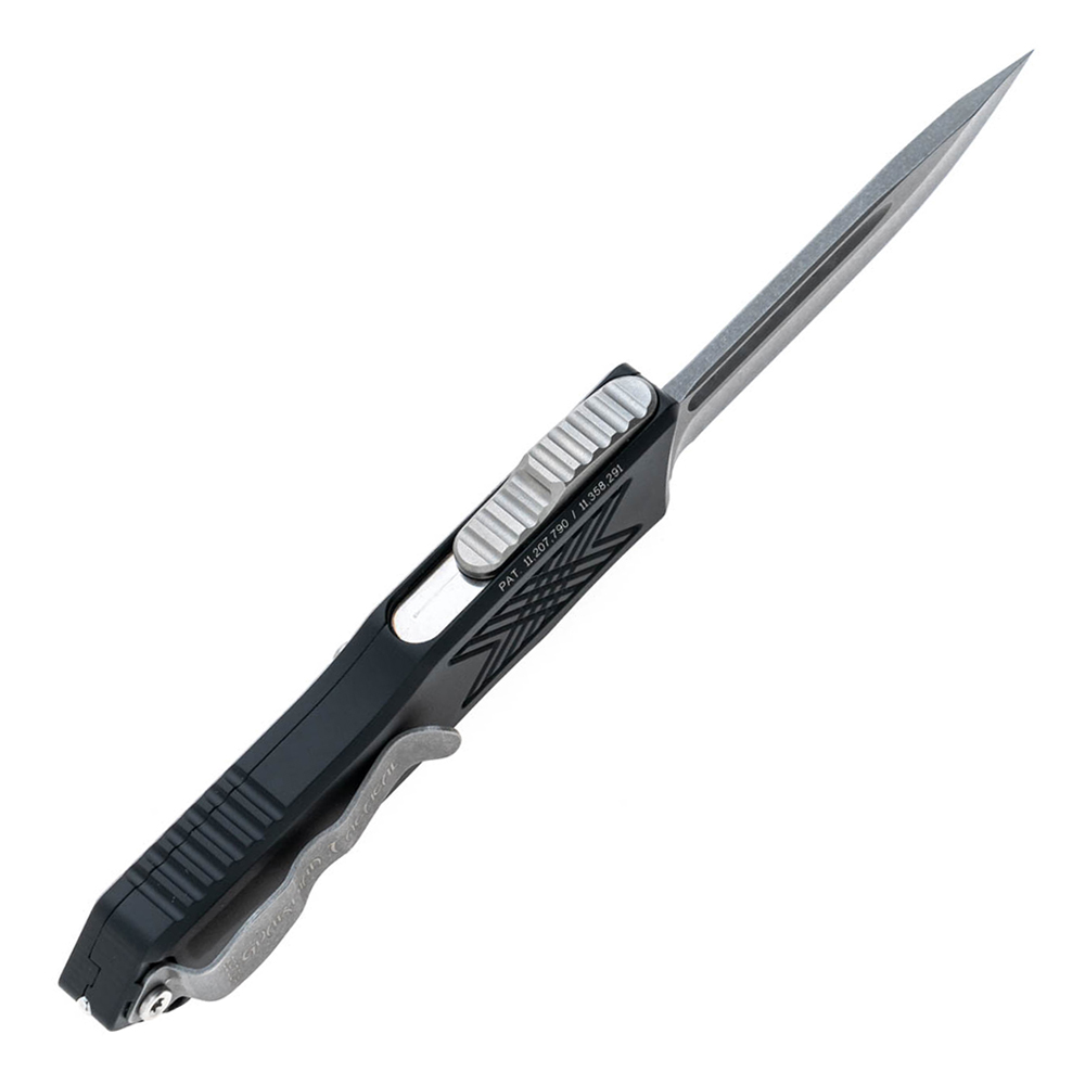 Guardian Tactical GTX-025 OTF Elmax Stonewashed Drop Point Black Aluminum 12-3511 3