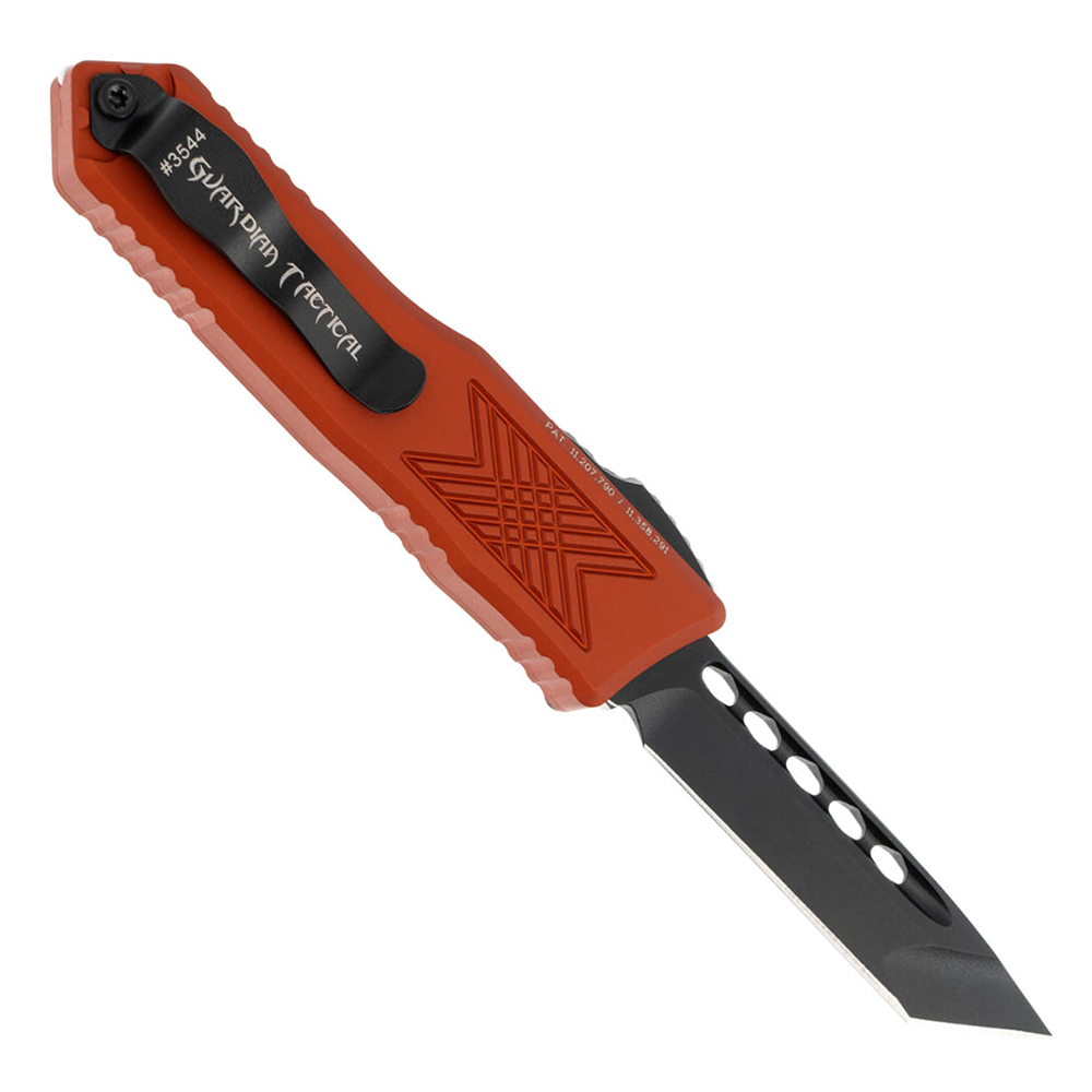 Guardian Tactical GTX-025 OTF Elmax Black Tanto Burnt Orange Aluminum 12-4121BO 2