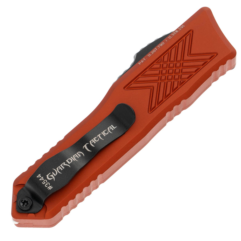 Guardian Tactical GTX-025 OTF Elmax Black Tanto Burnt Orange Aluminum 12-4121BO 4