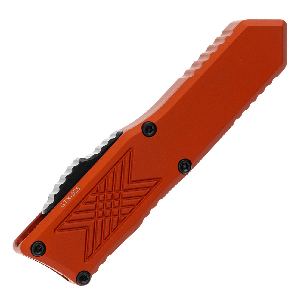 Guardian Tactical GTX-025 OTF Elmax Black Tanto Burnt Orange Aluminum 12-4121BO 5