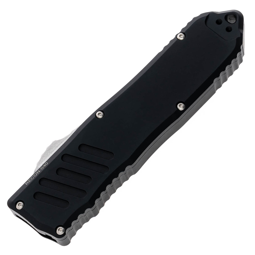 Guardian Tactical Auto Recon 040 Elmax Drop Point Stonewashed Black Aluminum 11-3511 4
