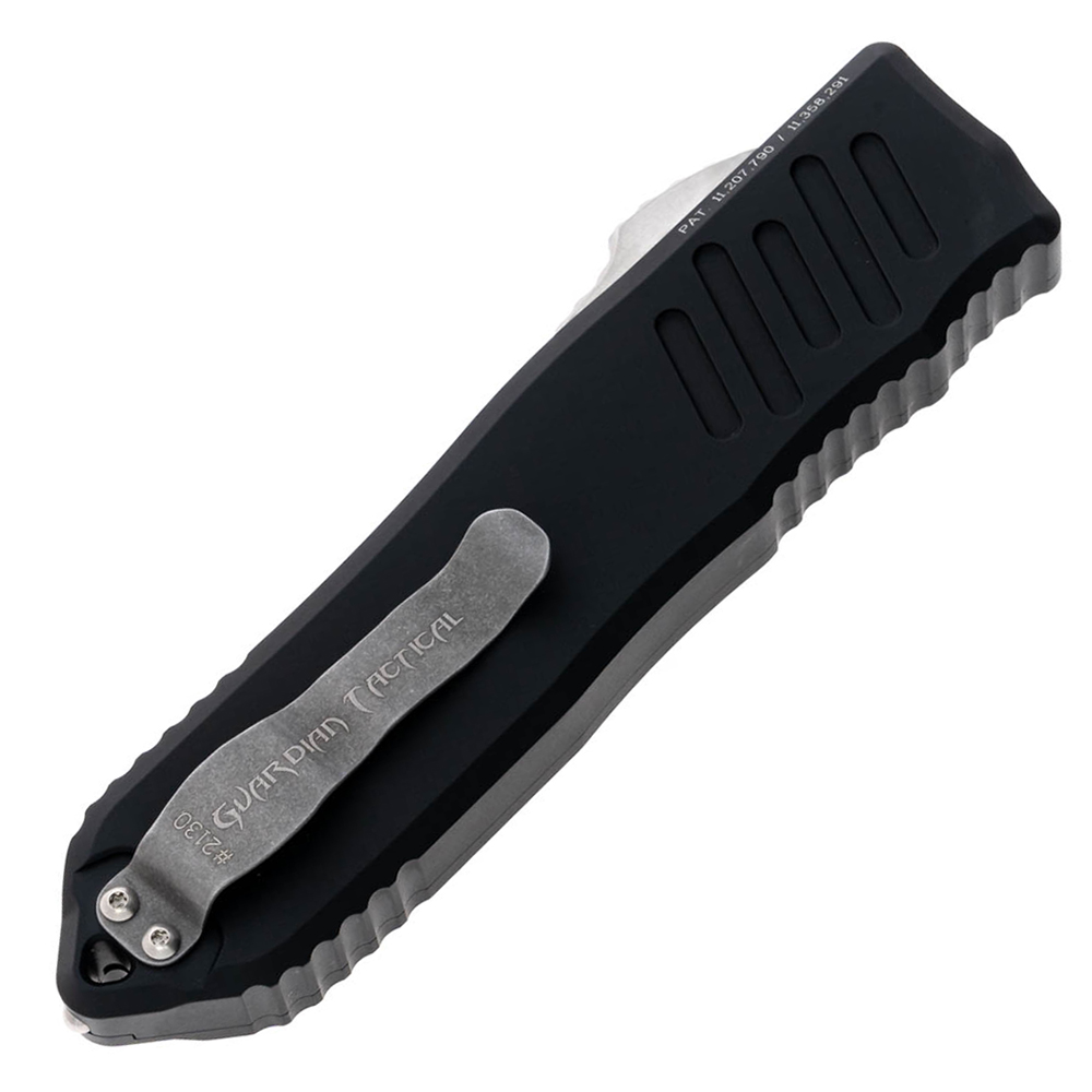 Guardian Tactical Auto Recon 040 Elmax Drop Point Stonewashed Black Aluminum 11-3511 5