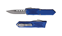Guardian Tactical GTX-025 OTF Elmax Stonewashed Drop Point Blue  Aluminum 12-4511BL