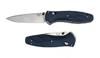 Benchmade 581-03 Barrage AXIS Assisted S30V Stonewashed Drop Point Blade Blue Canyon Richlite Handles