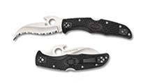 Spyderco Matriarch 2 Lightweight Emerson Opener VG10 Serrated Satin with Wave Black FRN C12SBK2W