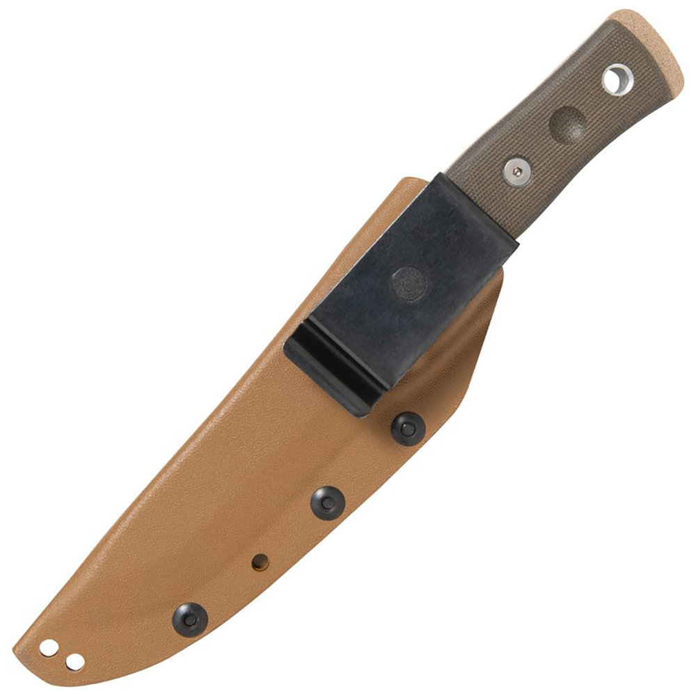 TOPS Fieldcraft BOB Brothers of Bushcraft Hunter 1095 Tan Blade OD Green Micarta Handles BROS-TAN 3