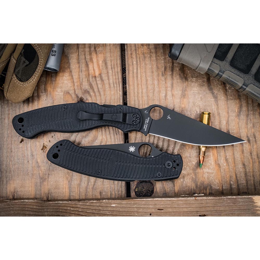Spyderco Military 2 Salt Compression Lock CPM-MagnaCut Black DLC Plain Black G10 C36GMCBKP2 4