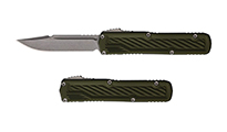 Guardian Tactical Scout Auto OTF Elmax Stonewashed Plain Clip Point Black Sculpted Aluminum OD Green 14-8511