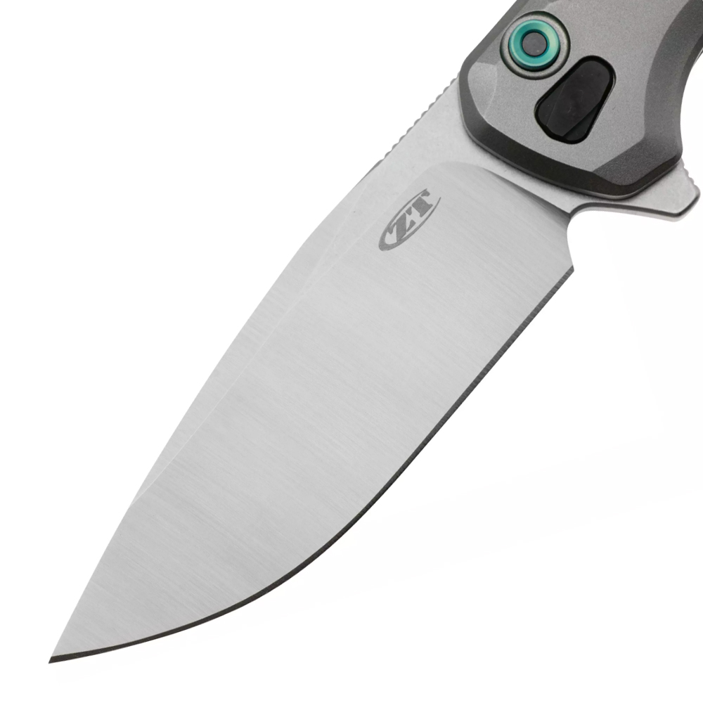 Zero Tolerance 0044 Button Lock CPM-S45VN Two-Tone Drop Point Bead Blasted Titanium 3