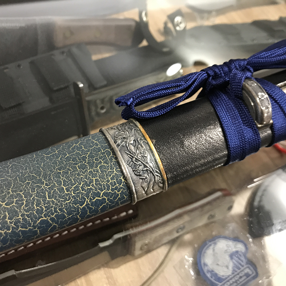 GLADIUS Wakizashi Kozuka Blue Handle 141131 2