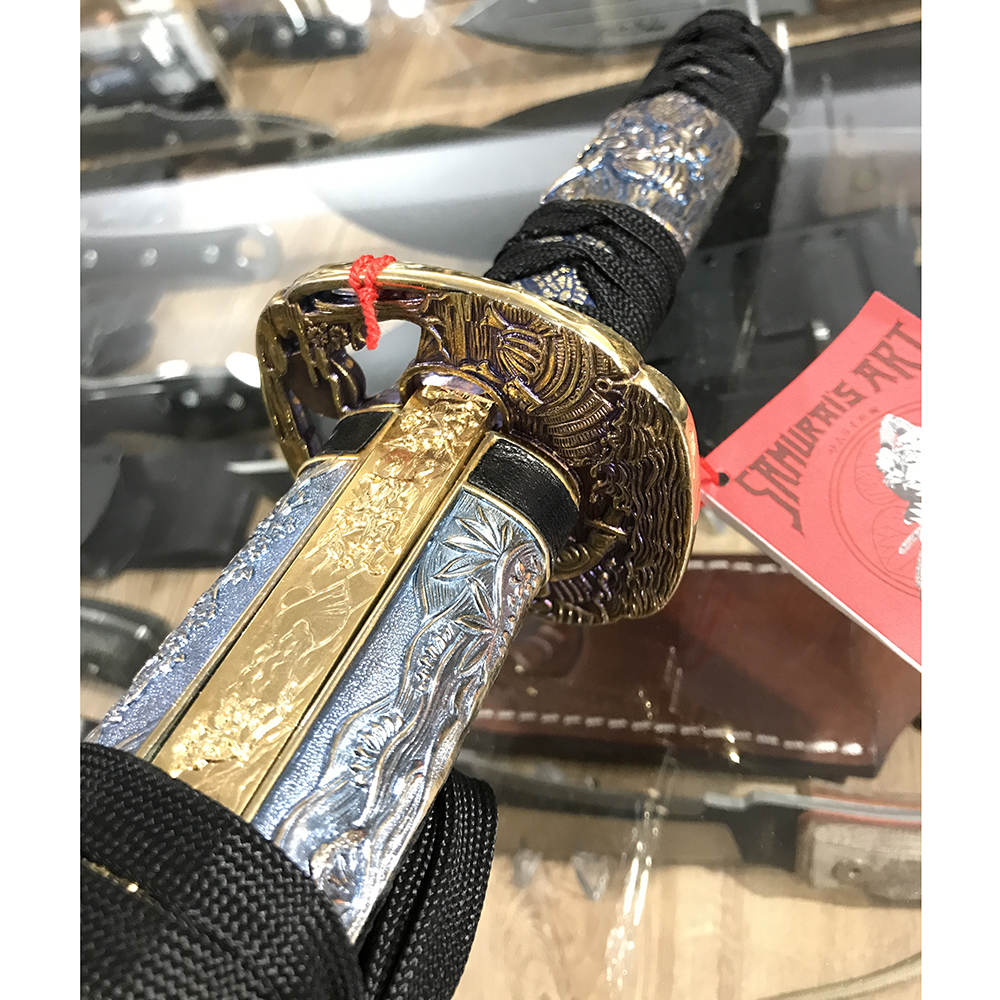 GLADIUS Wakizashi Decorated Black Gold Handle 162157 4