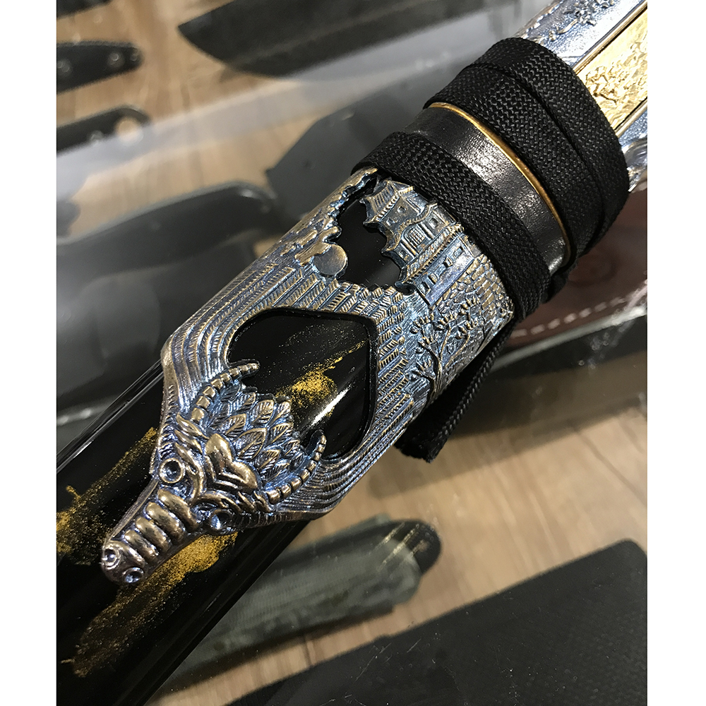 GLADIUS Wakizashi Decorated Black Gold Handle 162157 6