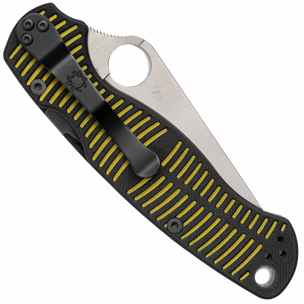 Spyderco Para Military 2 Salt CPM-MagnaCut Satin Blade Yellow/Black G10 C81GBKYLMCP2 2