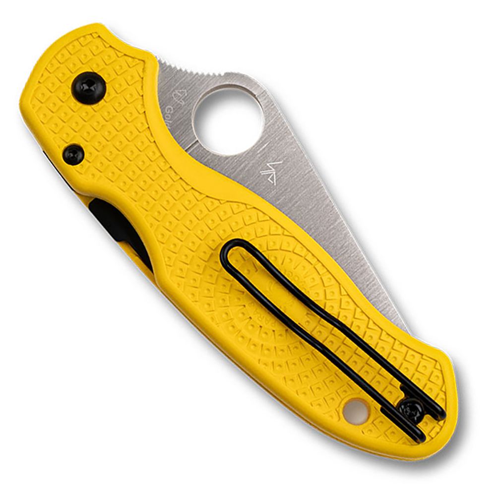 Spyderco Para 3 Salt Lightweigh CPM-MagnaCut Satin Serrated Yellow FRN C223SYL 3