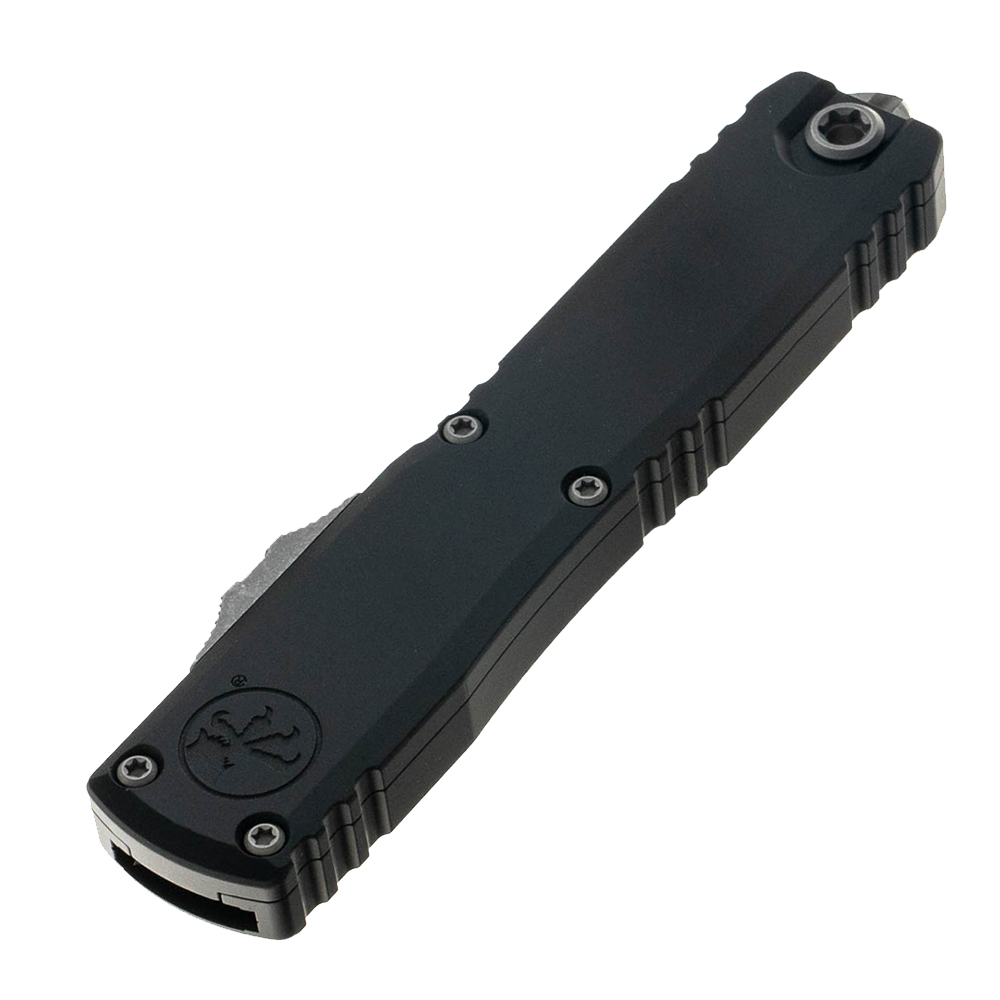 Microtech Ultratech Gen III ZBP Auto OTF Apocalyptic Plain Drop Point Black Aluminum 1121-10AP 3