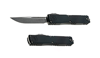 Microtech Ultratech Gen III ZBP Auto OTF Apocalyptic Plain Drop Point Black Aluminum 1121-10AP