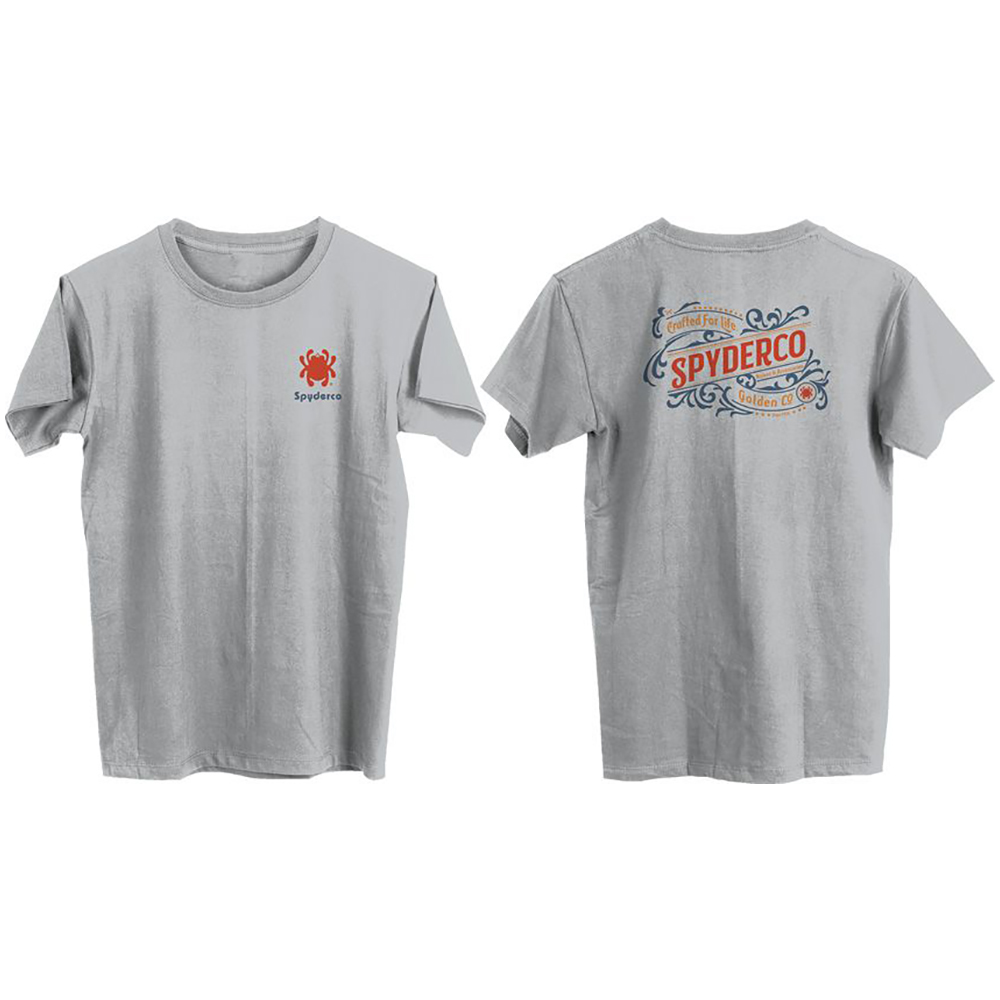 Тениска Spyderco Western T-Shirt Gray 3