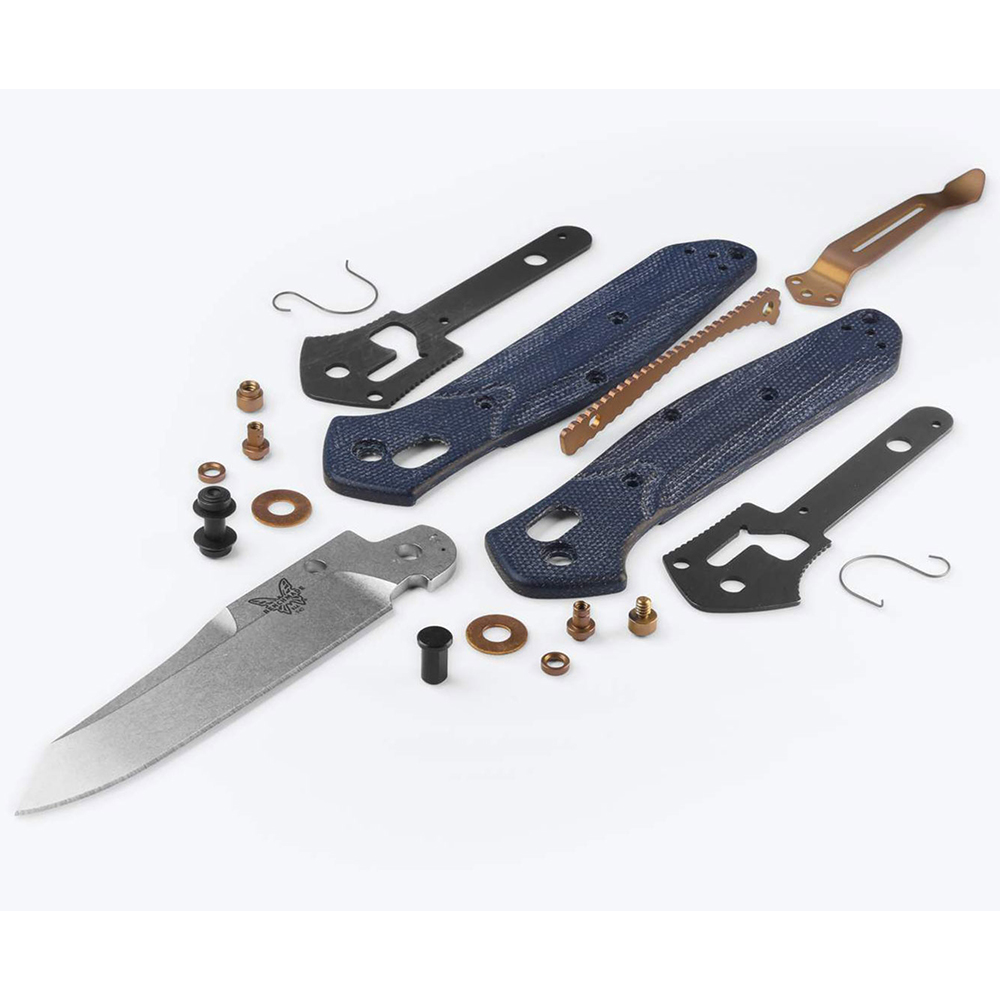 Benchmade 940-04 Osborne M390 Satin Plain Denim Micarta 5