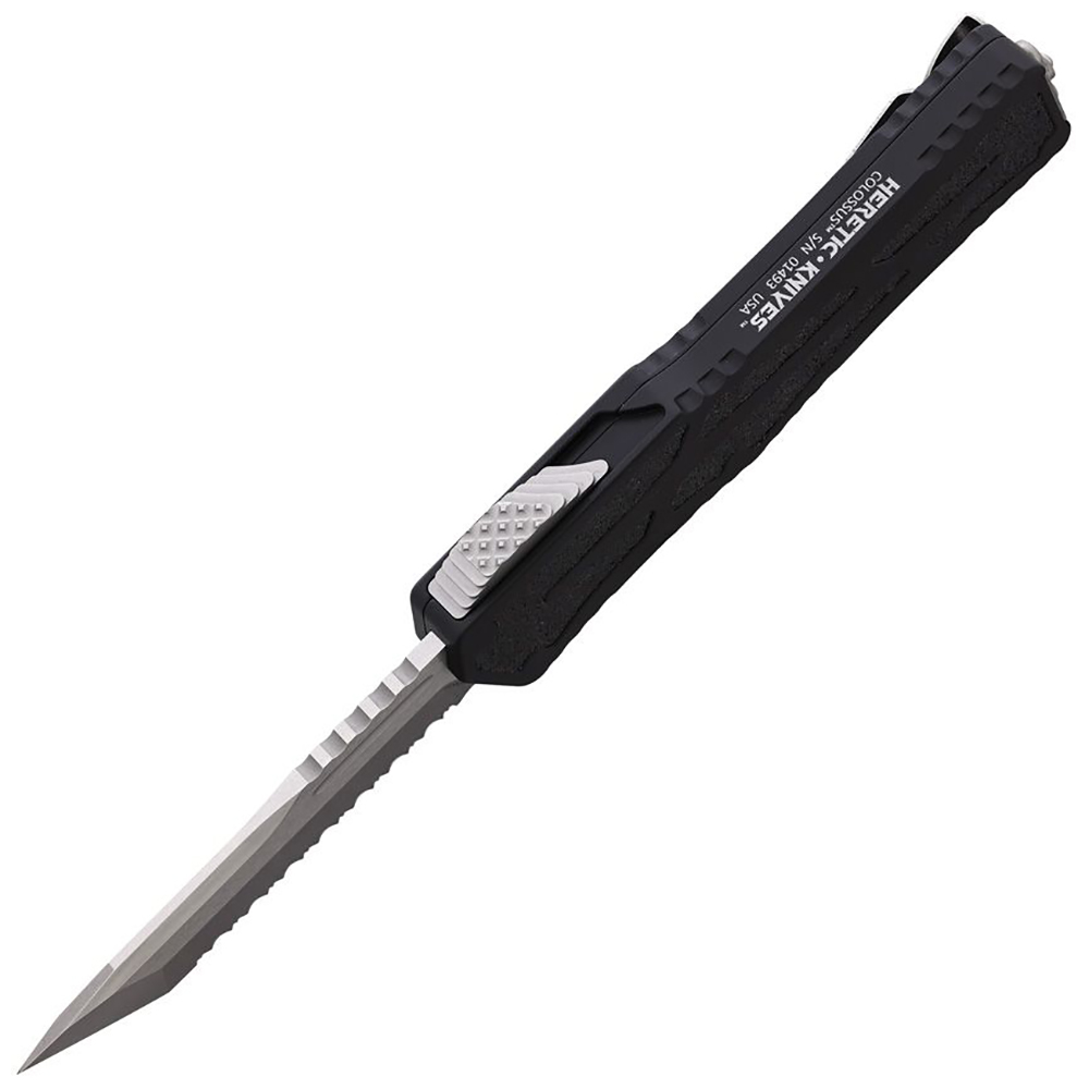 Heretic Auto Colossus OTF CPM MagnaCut Tanto Stonewash Full Serrated H040-2C 3