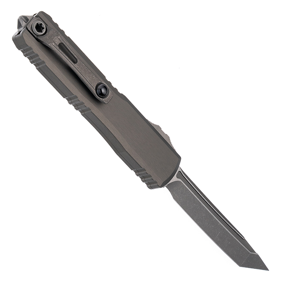 Microtech Ultratech Gen III ZBP Auto OTF Apocalyptic Plain Tanto Natural Clear Aluminum 1123-10APNC 2