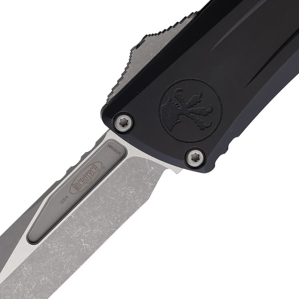 Microtech Combat Troodon Gen III AUTO OTF M390MK Apocalyptic Bowie Black Aluminum Handles 1146-10AP 7