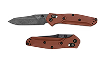 Benchmade 945BK-03 Mini Osborne CPM-MagnaCut Black DLC Battlewashed Plain Burnt Copper Aluminum Handles