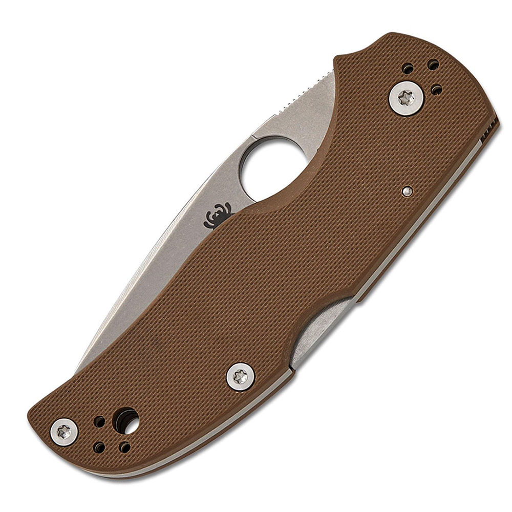 Spyderco Native 5 Sprint Run CPM-15V Stonewashed Plain Brown G10 C41GPBN15V5 3