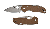 Spyderco Native 5 Sprint Run CPM-15V Stonewashed Plain Brown G10 C41GPBN15V5