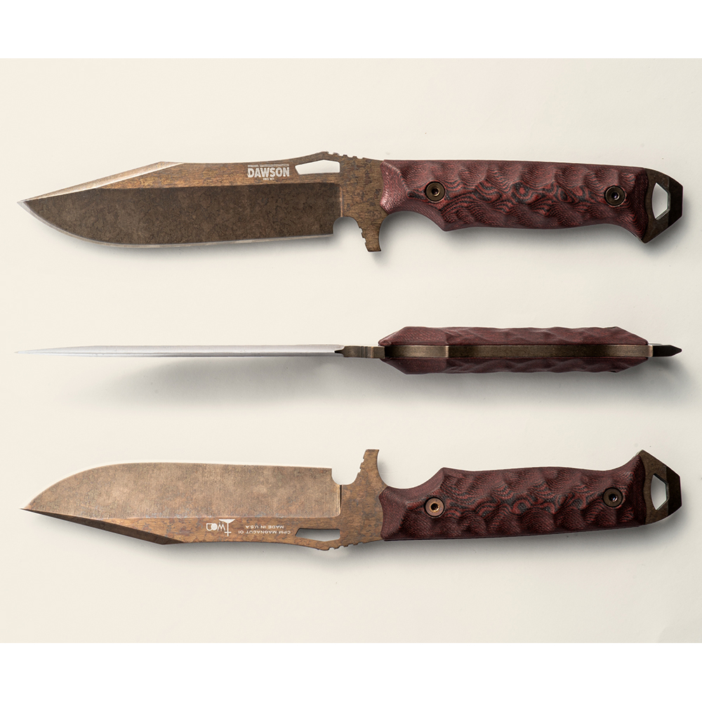 Dawson Marauder Gen 2 CPM-MagnaCut Arizona Copper Red and Black G10 6
