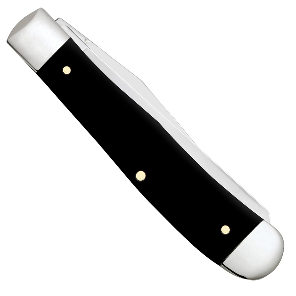 Case SS USMC Black Synthetic Smooth Trapper CA13204 2