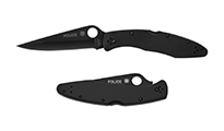 Spyderco Police VG-10 Black TiCN Plain Blade C07BKP