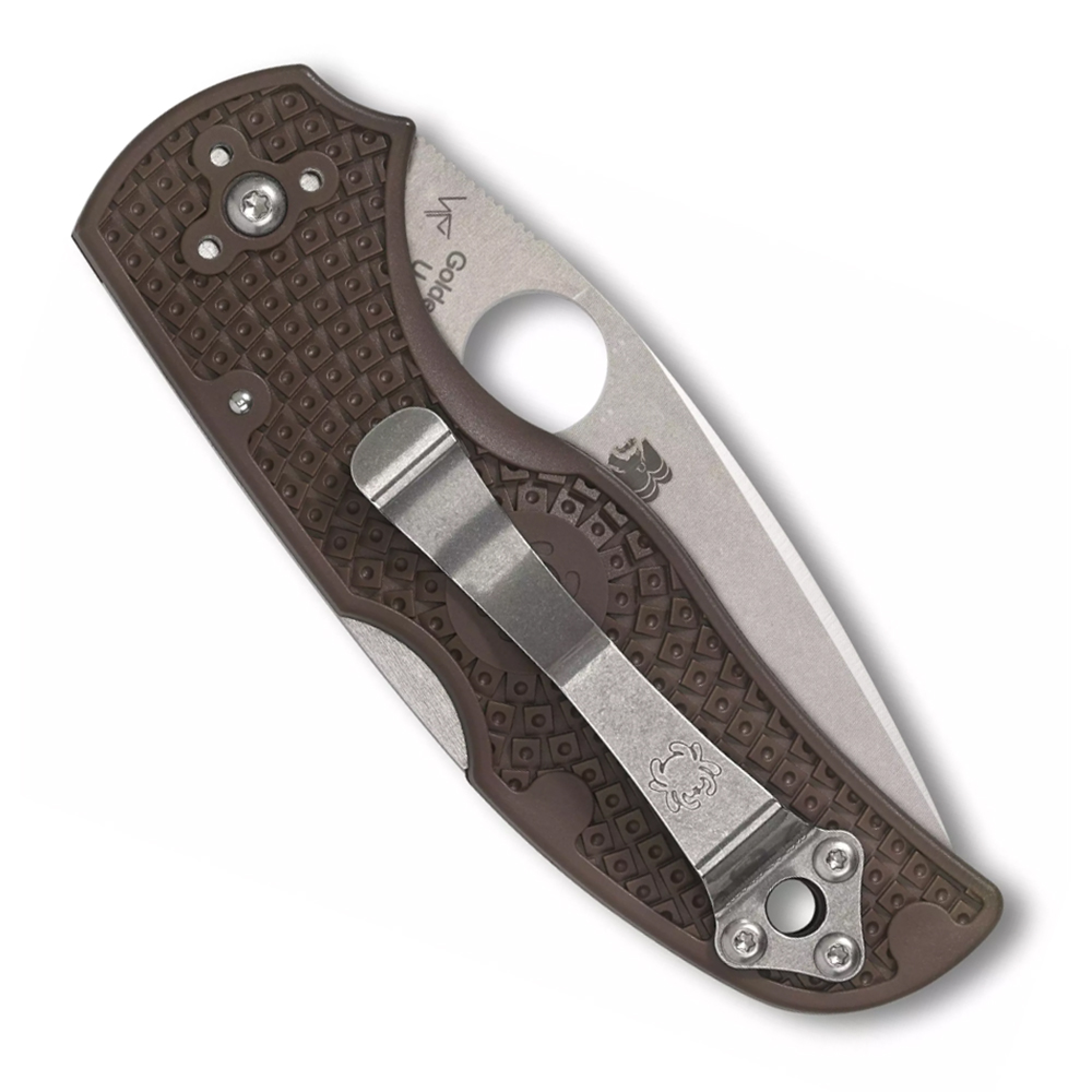 Spyderco Native 5 Lightweight Sprint Run CPM-15V Stonewashed Plain Brown FRN C41PBN15V5 2