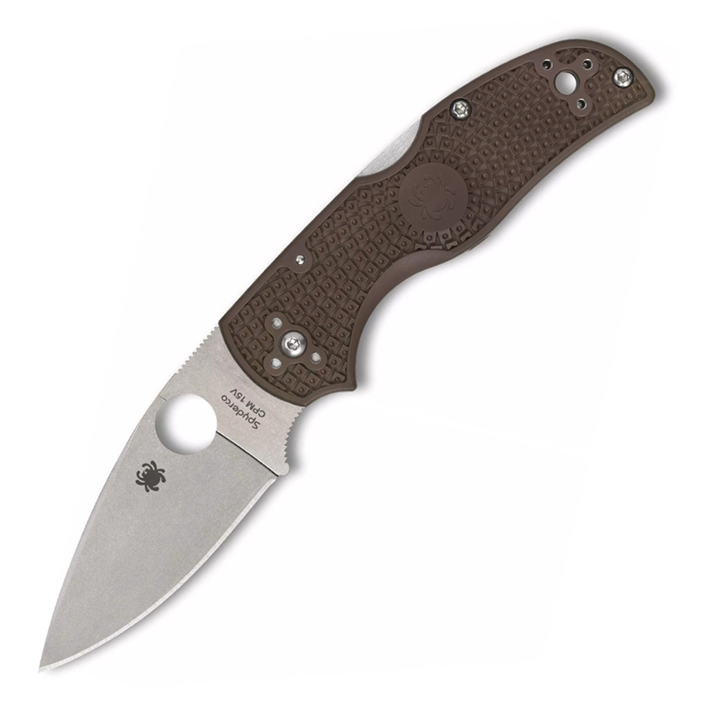 Spyderco Native 5 Lightweight Sprint Run CPM-15V Stonewashed Plain Brown FRN C41PBN15V5 1