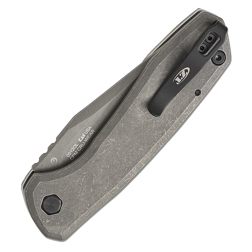 Zero Tolerance 0512OL AUTO CPM-CruWear Gray Stonewashed Olive Canvas Micarta and Titanium Handles 4