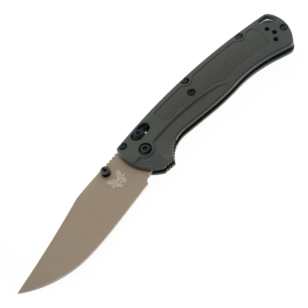 Benchmade Taggedout Tan Cerakote Elmax Deep Olive Grivory Handles 15536TN-02 1
