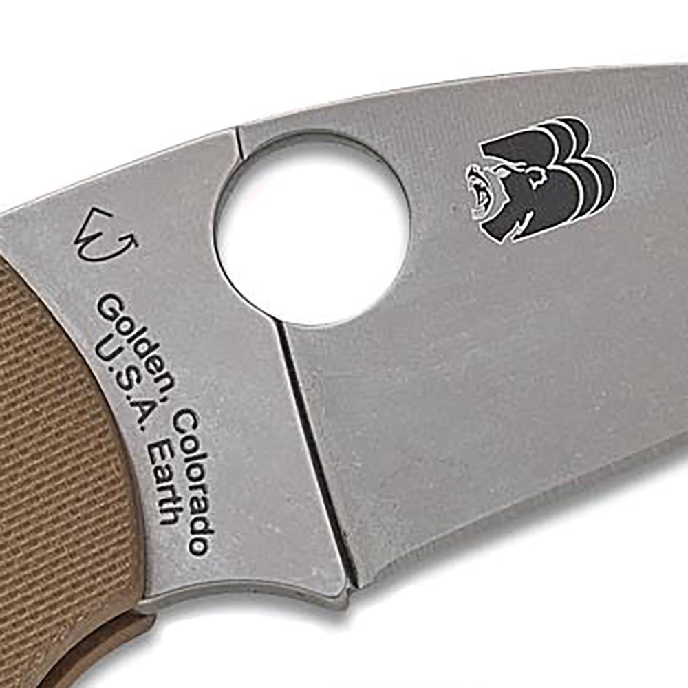 Spyderco LIL' NATIVE BROWN G10 CPM15V PLAIN C230GPBN15V 2