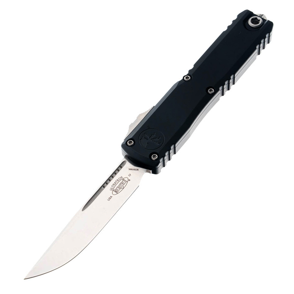 Microtech Ultratech Gen IV Auto OTF S/E Black Handle Stonewash Blade 11214-10 1